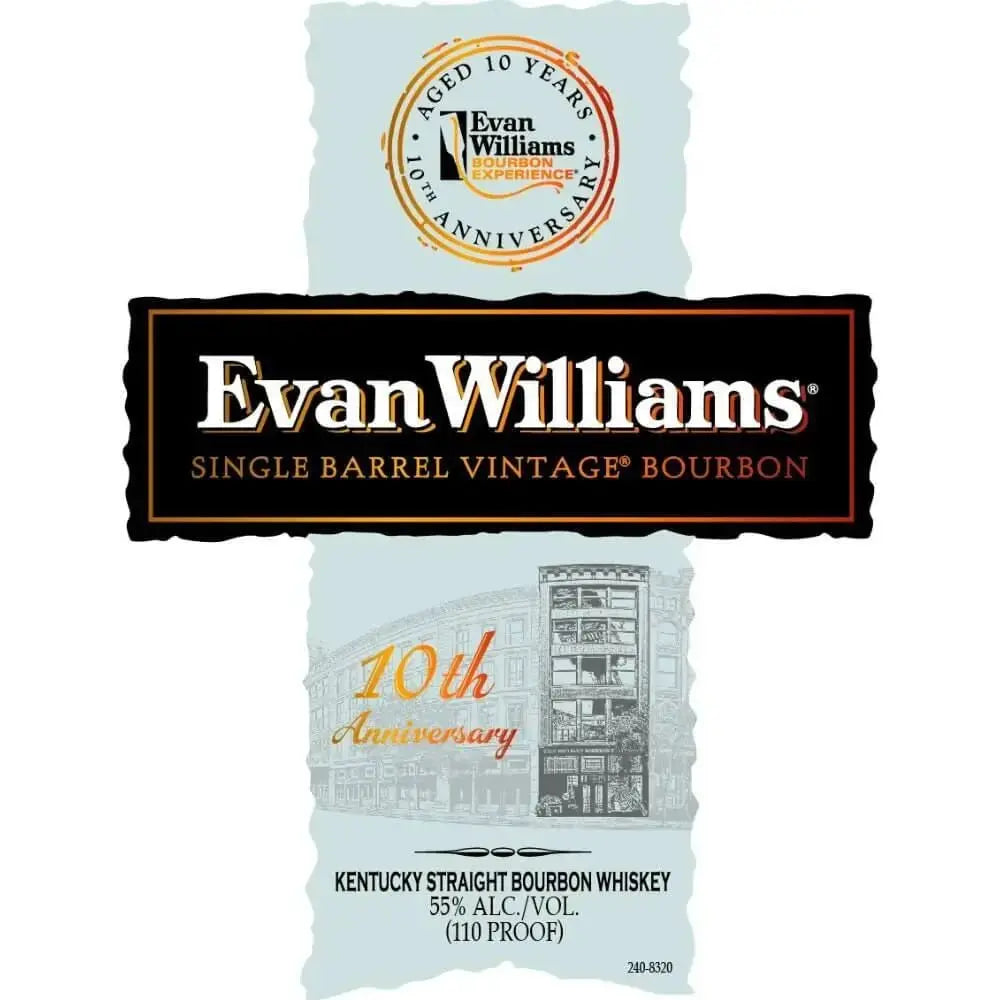 Evan Williams 10th Anniversary Single Barrel Vintage Bourbon - Main Street Liquor