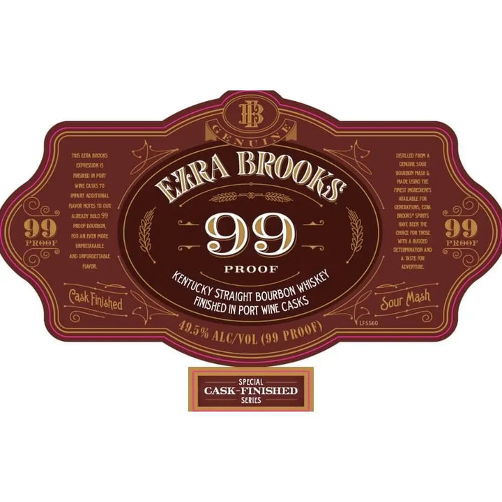 Ezra Brooks 99 Proof Bourbon Finished in Port Wine Casks - Main Street Liquor