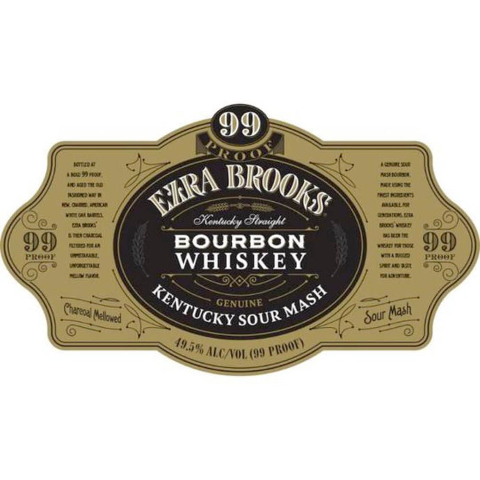 Ezra Brooks Kentucky Sour Mash Straight Bourbon 99 Proof 1.75L - Main Street Liquor