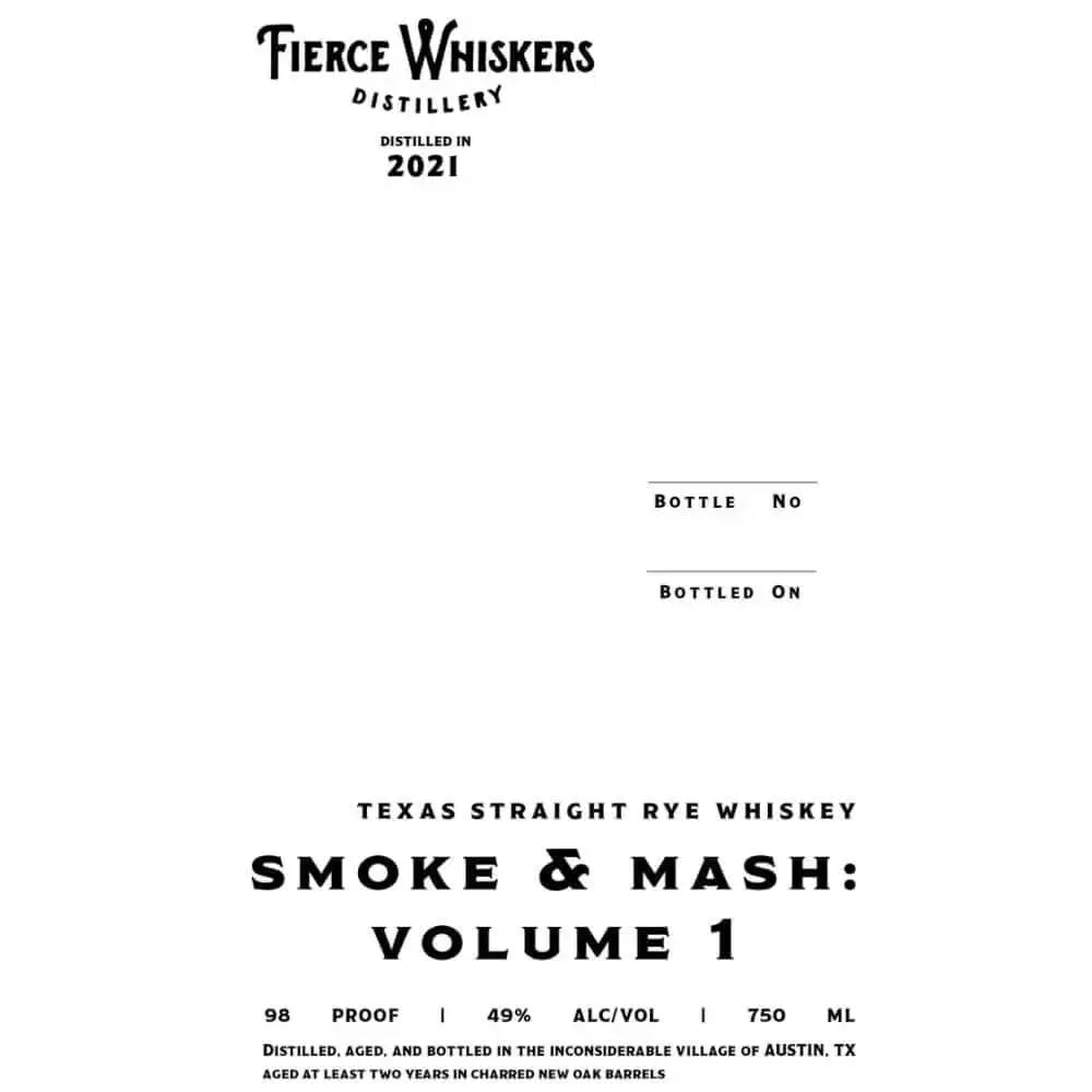 Fierce Whiskers Smoke &amp; Mash: Volume 1 Texas Straight Rye - Main Street Liquor