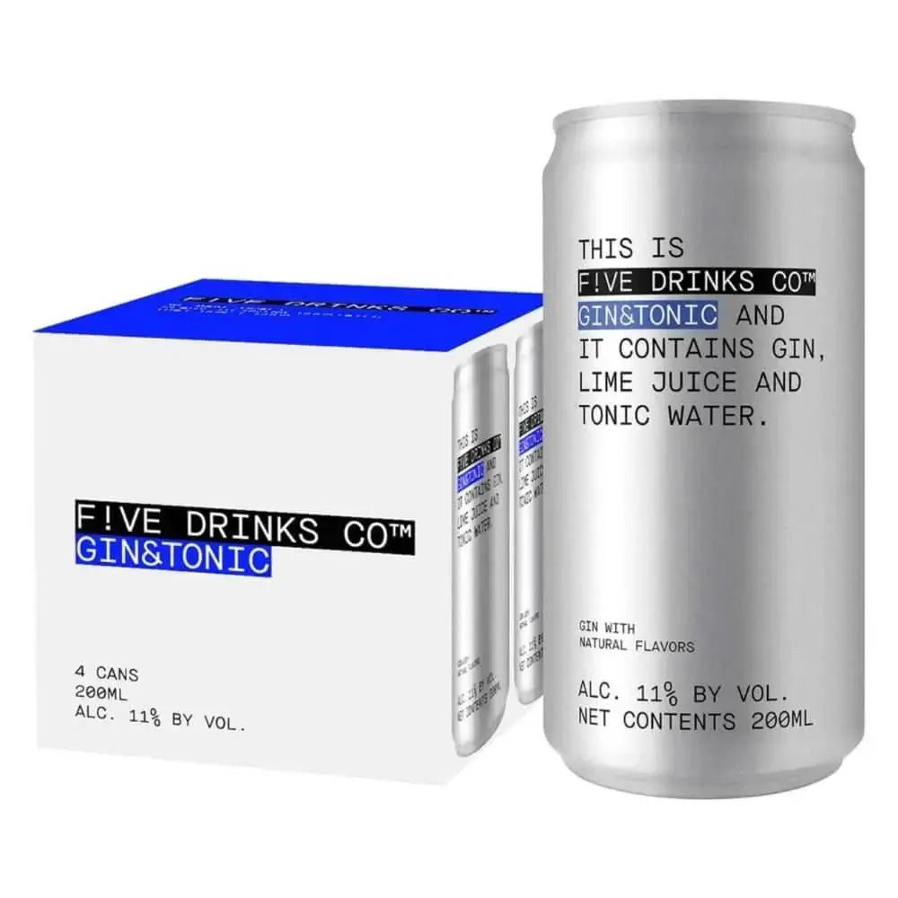 Five Drinks Gin &amp; Tonic 4PK - Main Street Liquor