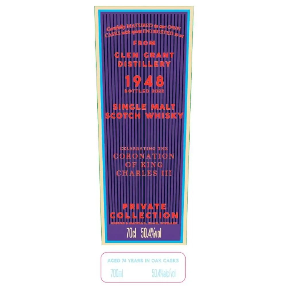 Glen Grant 1948 Coronation of King Charles III - Main Street Liquor