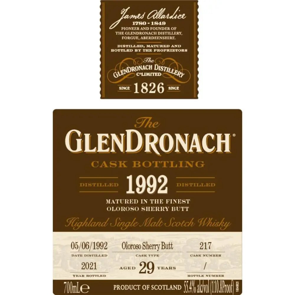 GlenDronach 29 Year Old 1992 Cask 217 - Main Street Liquor