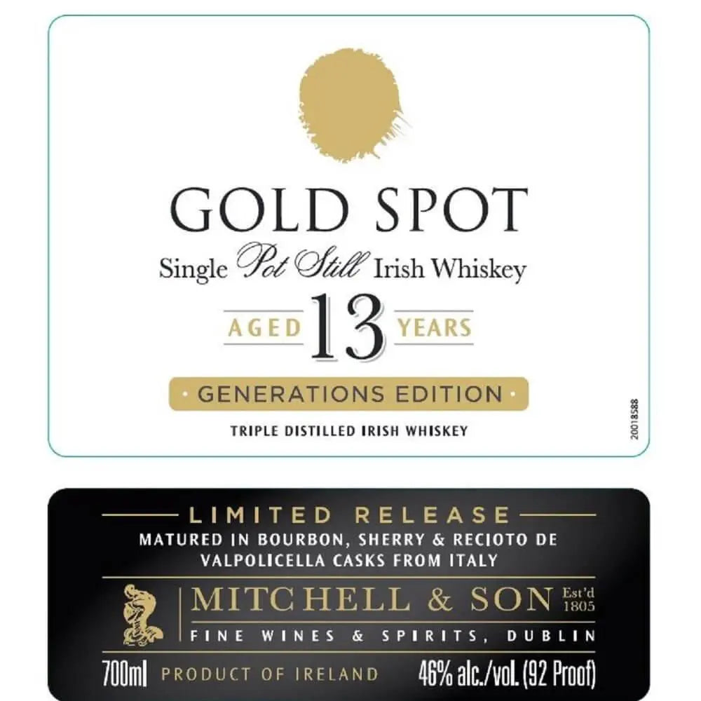 Gold Spot Generations Edition 13 Year Old Irish Whiskey - Main Street Liquor