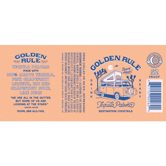 Golden Rule Tequila Paloma 4pk - Main Street Liquor