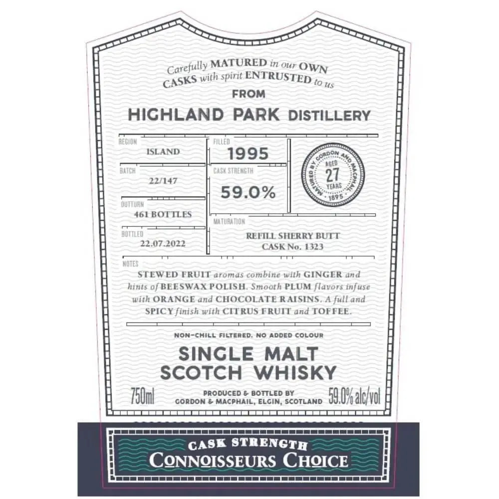 Gordon &amp; MacPhail Highland Park 27 Year Old Connoisseurs Choice - Main Street Liquor