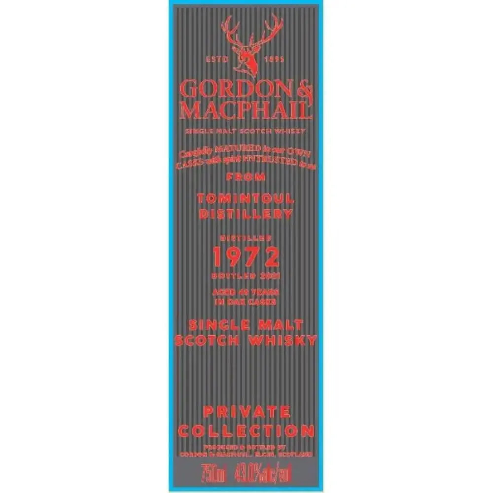 Gordon & Macphail Tomintoul Distillery 48 Year Old Single Malt Scotch - Main Street Liquor