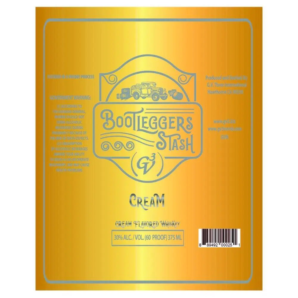 GV3 Bootleggers Stash Cream Flavored Whiskey 375mL - Main Street Liquor