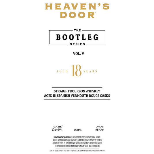 Heaven’s Door The Bootleg Series Vol. V - 18 Year Old Spanish Vermouth Rouge Cask - Main Street Liquor