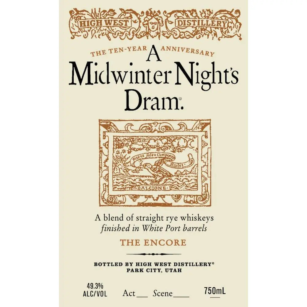 High West A Midwinter Night’s Dram The Encore Act 10 - Main Street Liquor