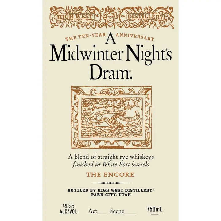 High West A Midwinter Night’s Dram The Encore Act 10 - Main Street Liquor