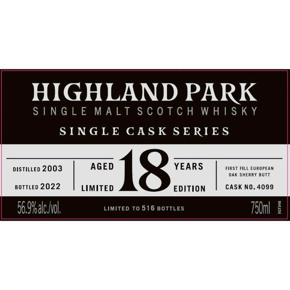Highland Park Single Cask Series 18 Year Old - Main Street Liquor