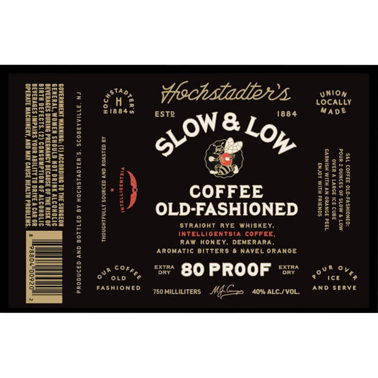 Hochstadter's Slow & Low Coffee Old Fashioned - Main Street Liquor