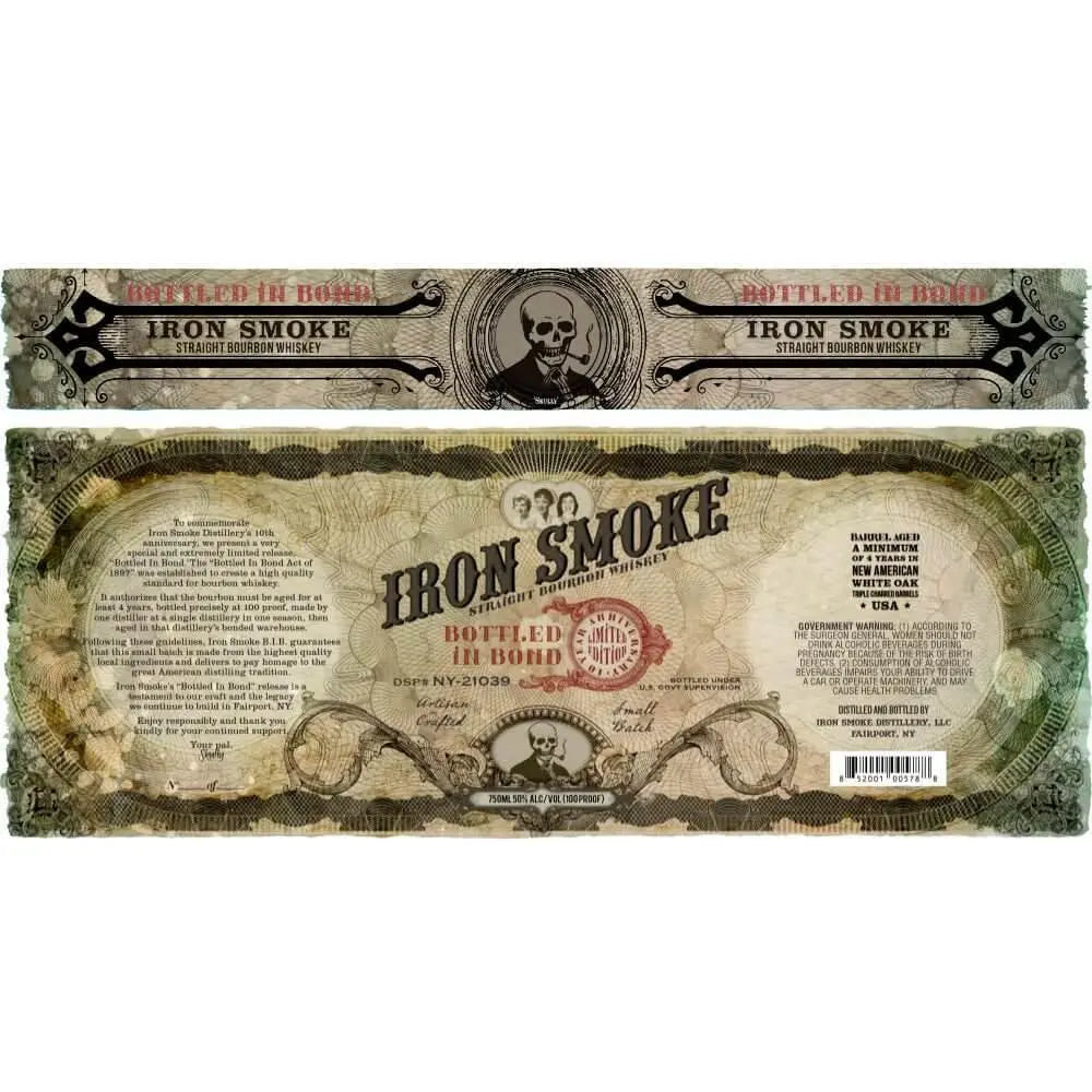 Iron Smoke Bottled in Bond Straight Bourbon - Main Street Liquor