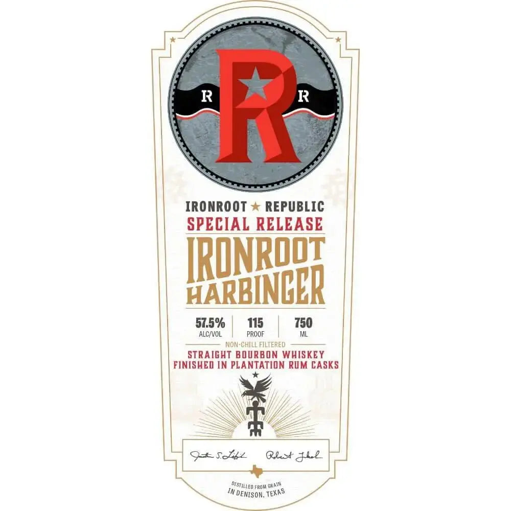 Ironroot Harbinger Bourbon Finished in Plantation Rum Casks - Main Street Liquor
