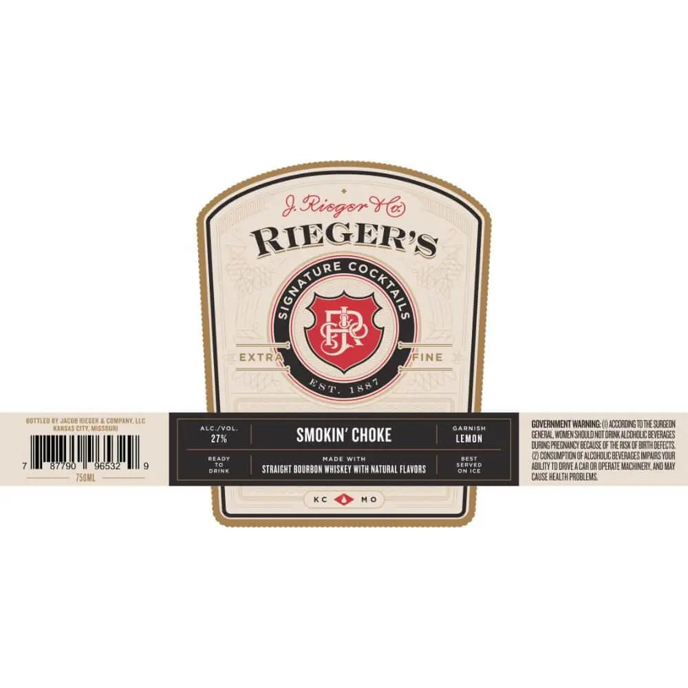 J. Rieger Signature Cocktails Smokin’ Choke - Main Street Liquor