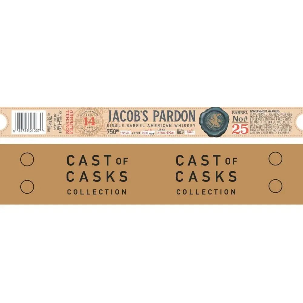 Jacob’s Pardon Cast of Casks 14 Year Old Barrel No 25 - Main Street Liquor