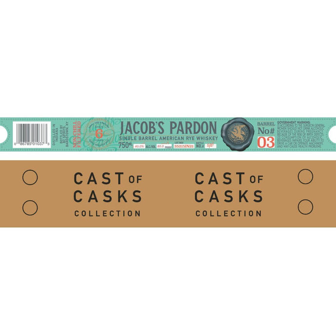 Jacob‘s Pardon Cast of Casks 6 Year Old Rye Barrel No 