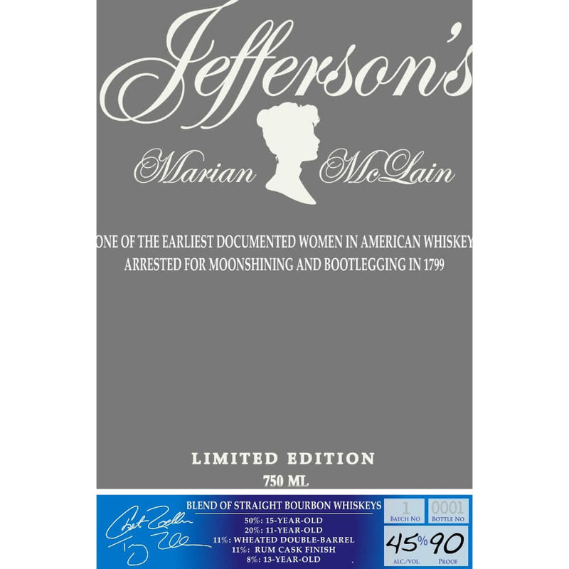 Load image into Gallery viewer, Jefferson’s Marian McLain Blended Bourbon Limited Edition - Main Street Liquor
