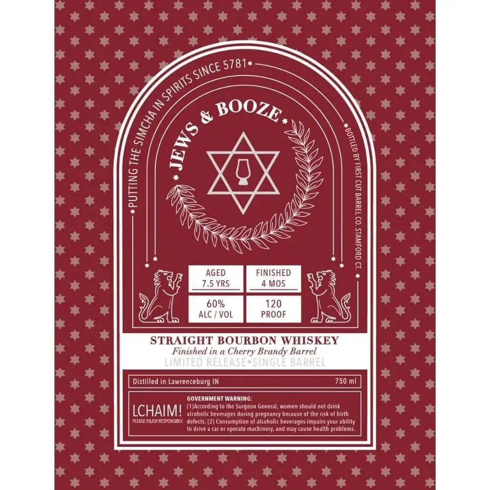 Jews &amp; Booze 7.5 Year Bourbon Finished in a Cherry Brandy Barrel - Main Street Liquor