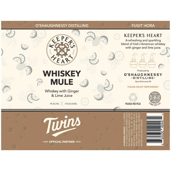 Keeper’s Heart Minnesota Twins Whiskey Mule Canned Cocktail - Main Street Liquor