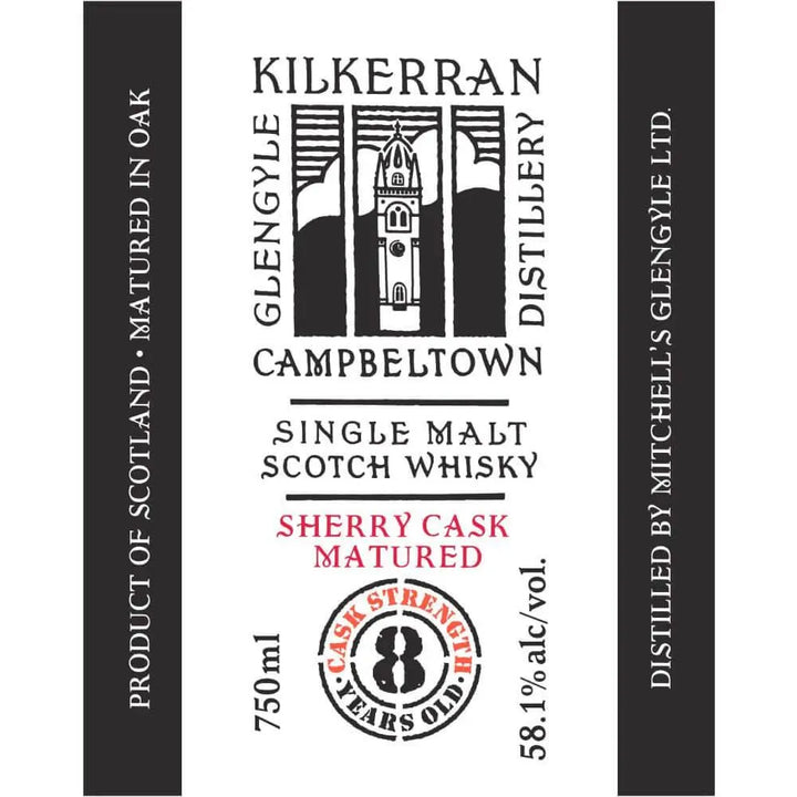 Kilkerran 8 Year Old Cask Strength Sherry Cask Matured - Main Street Liquor