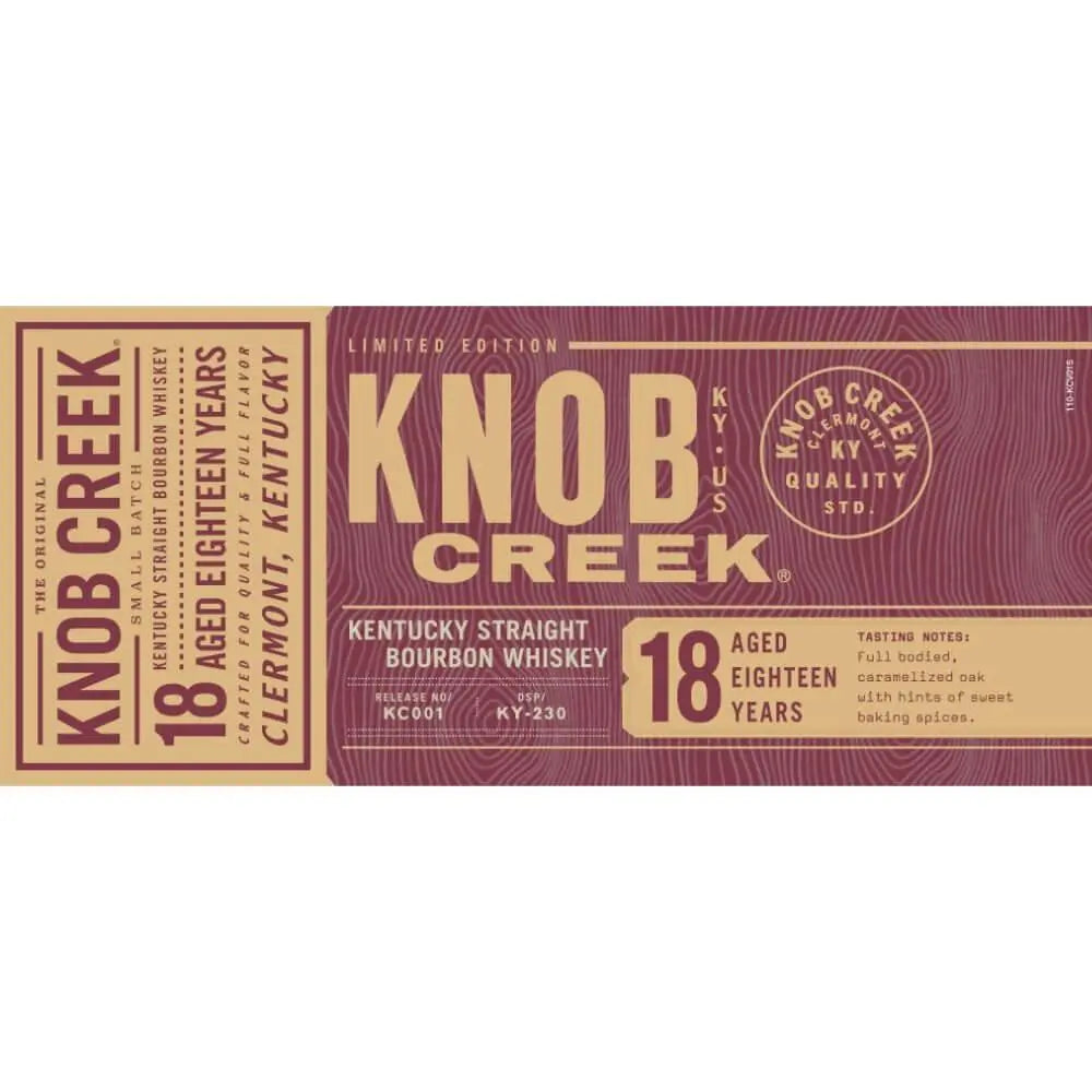 Knob Creek 18 Year Old Bourbon Limited Edition - Main Street Liquor