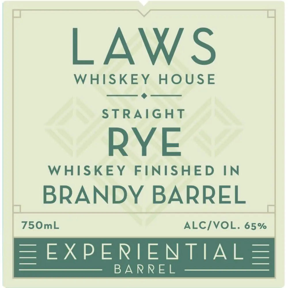Laws Experiential Barrel Straight Rye Finished in a Brandy Barrel - Main Street Liquor
