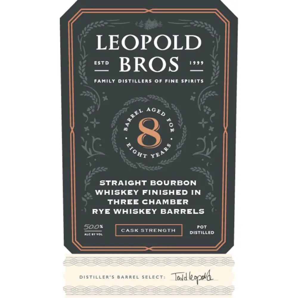 Leopold Bros. Bourbon Finished in Three Chambers Rye Barrels - Main Street Liquor