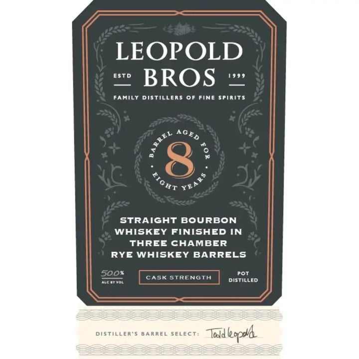 Leopold Bros. Bourbon Finished in Three Chambers Rye Barrels - Main Street Liquor