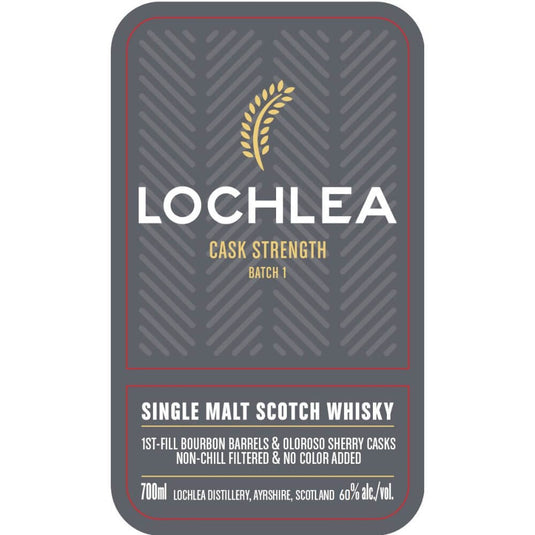 Lochlea Cask Strength Batch 1 Single Malt Scotch - Main Street Liquor