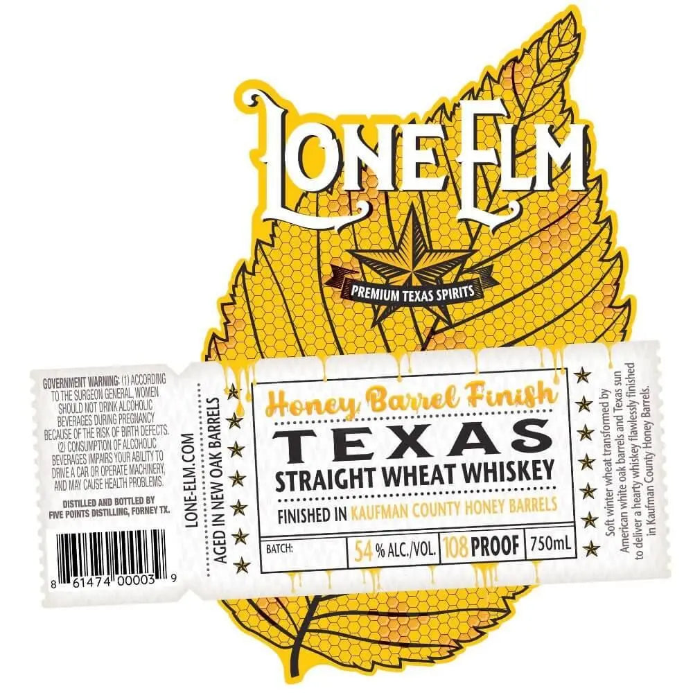 Lone Elm Honey Barrel Finish Texas Wheat Whiskey - Main Street Liquor