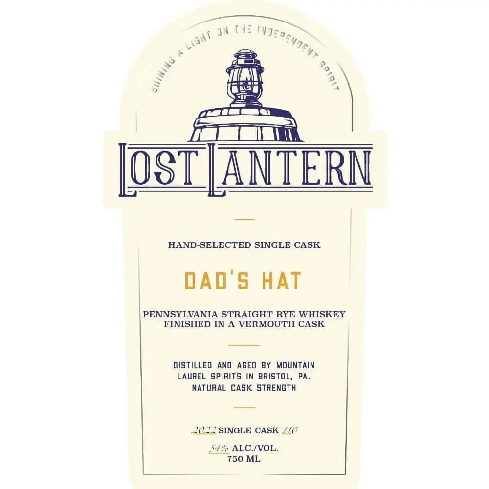 Lost Lantern Dad’s Hat Vermouth Cask Finished Pennsylvania Straight Rye - Main Street Liquor