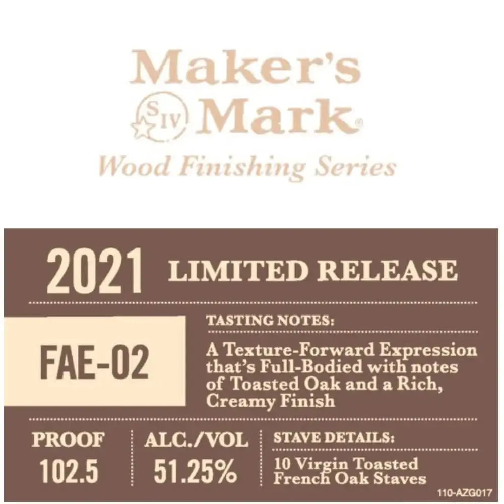 Maker’s Mark FAE - 02 Wood Finishing Series 2021 - Main Street Liquor