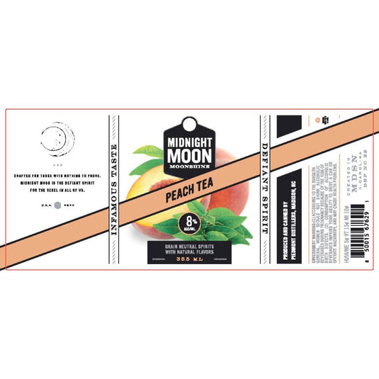 Midnight Moon Peach Tea Moonshine Cocktail 4pk - Main Street Liquor