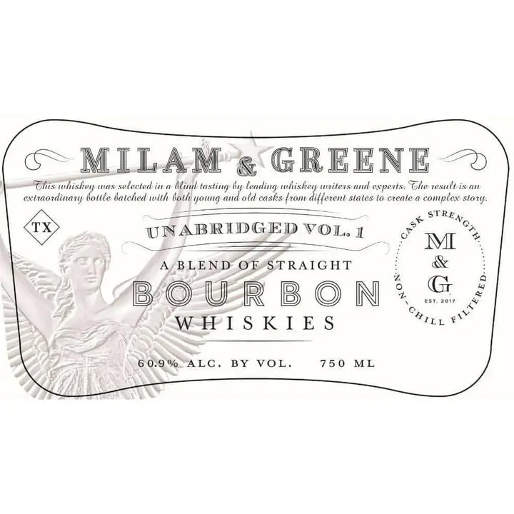 Milam &amp; Greene Unabridged Vol. 1 Blended Straight Bourbon - Main Street Liquor