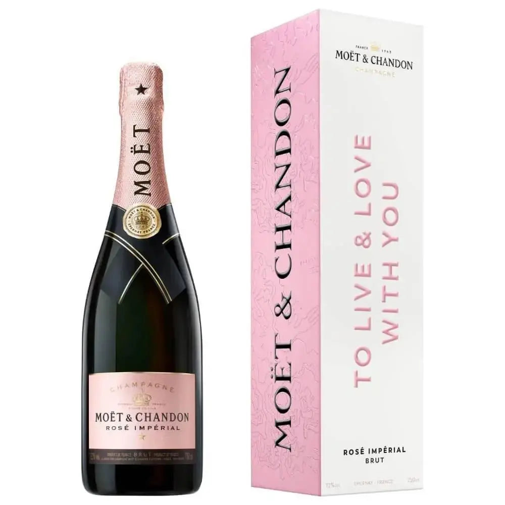 Moët Impérial Rosé "To Live &amp; Love With You" Cardboard Box - Main Street Liquor