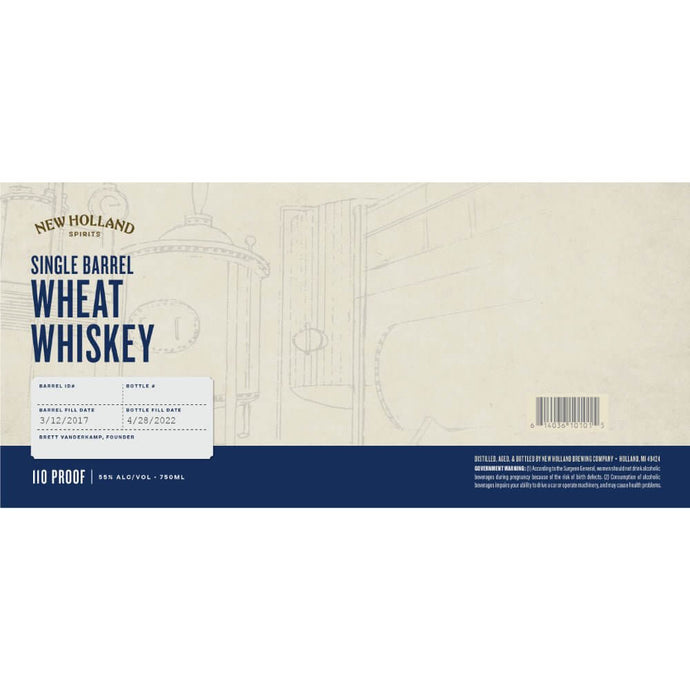 New Holland Single Barrel Wheat Whiskey - Main Street Liquor