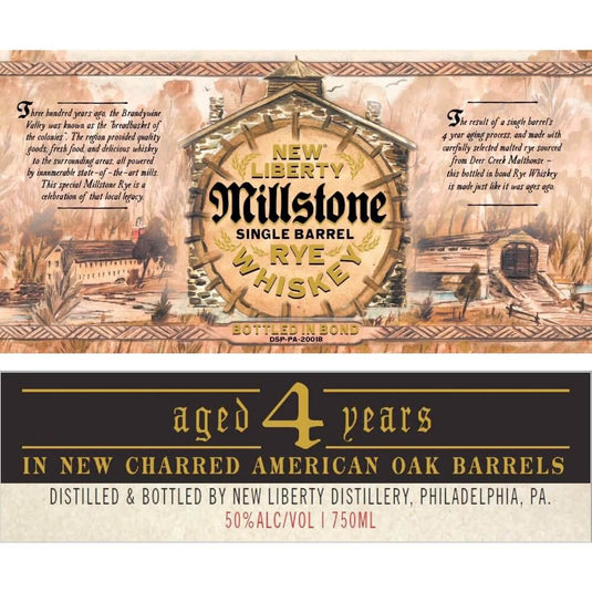 New Liberty Millstone Single Barrel Bottled in Bond Rye - Main Street Liquor