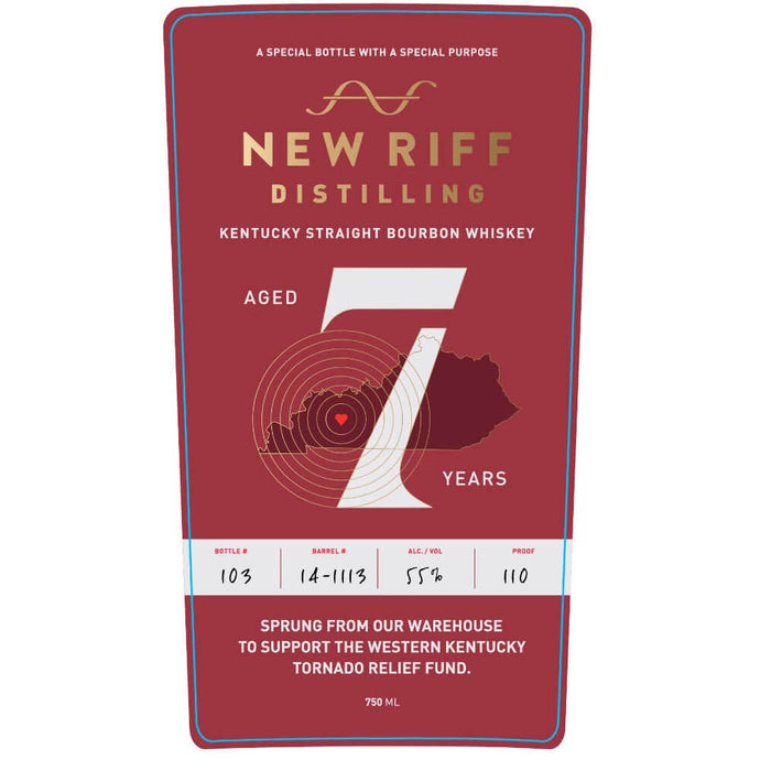 New Riff 7 Year Old Tornado Relief Bourbon - Main Street Liquor