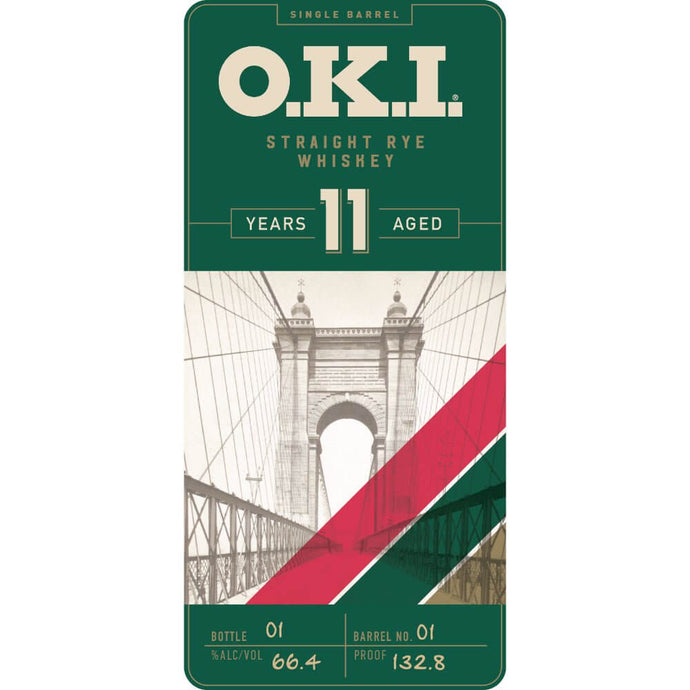 O.K.I. 11 Year Old Single Barrel Straight Rye Whiskey - Main Street Liquor