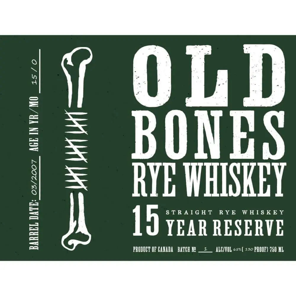 Old Bones 15 Year Reserve Rye Whiskey - Main Street Liquor