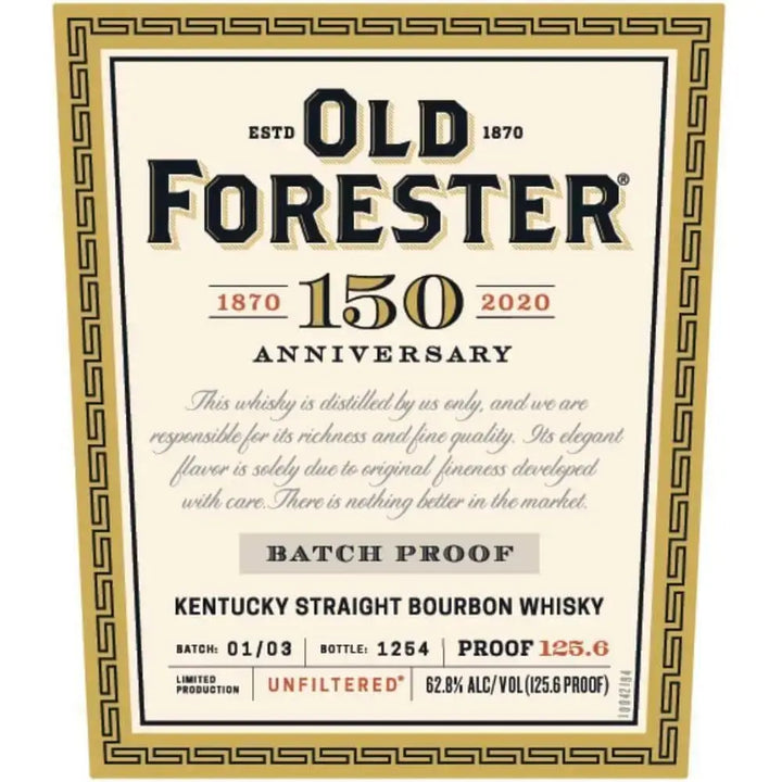 Old Forester 150th Anniversary Batch Proof Bourbon Set Batch 1, 2 &amp; 3 - Main Street Liquor