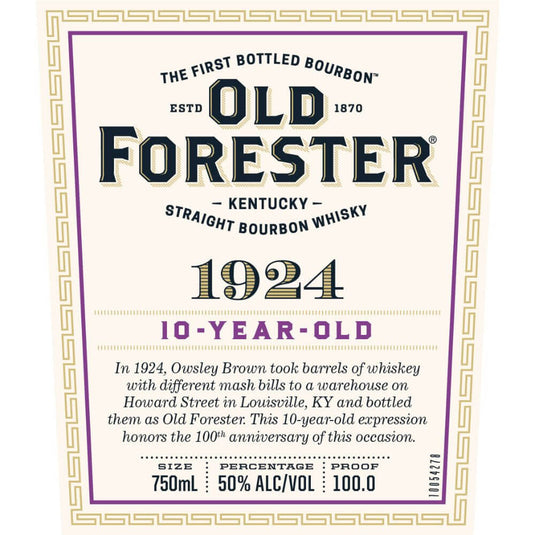 Old Forester 1924 10 Year Old Straight Bourbon - Main Street Liquor