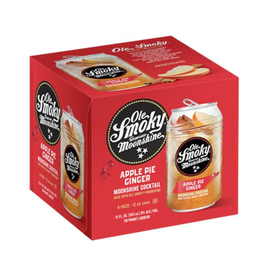 Ole Smoky Apple Pie Ginger Moonshine Cocktail 4pk - Main Street Liquor