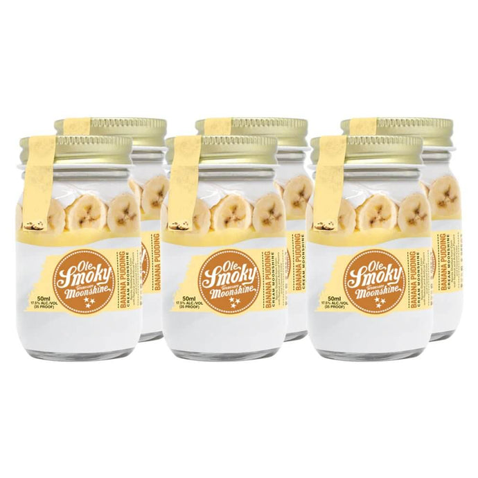 Ole Smoky Banana Pudding Cream Moonshine 50mL 6pk - Main Street Liquor