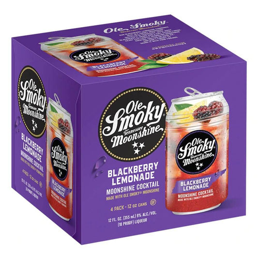 Ole Smoky Blackberry Lemonade Moonshine Cocktail 4pk - Main Street Liquor