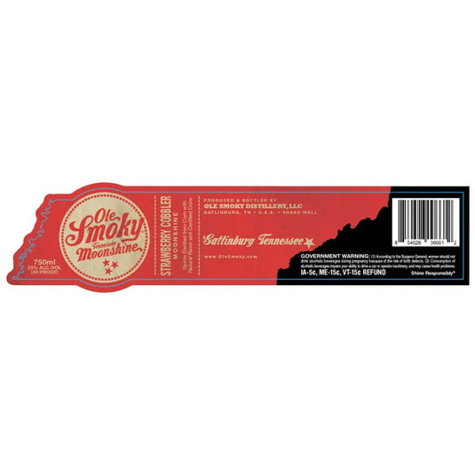 Ole Smoky Strawberry Cobbler Moonshine - Main Street Liquor