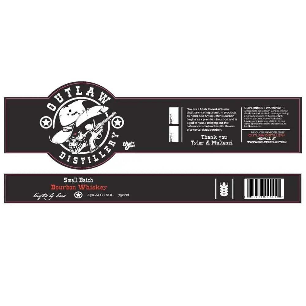 Outlaw Distillery Small Batch Bourbon - Main Street Liquor