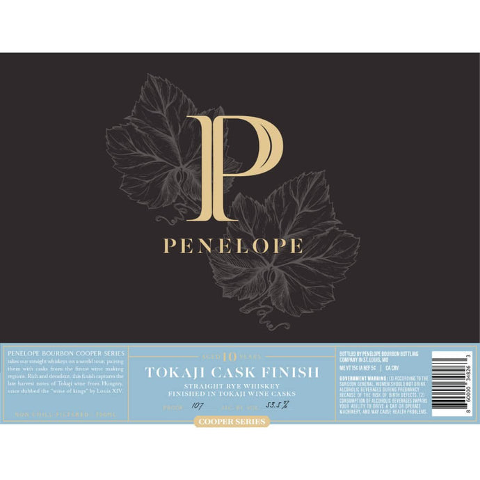 Penelope 10 Year Old Tokaji Cask Finish Straight Rye - Main Street Liquor